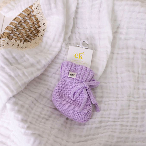 Confetti Kidz Knitted Baby Booties Lilac