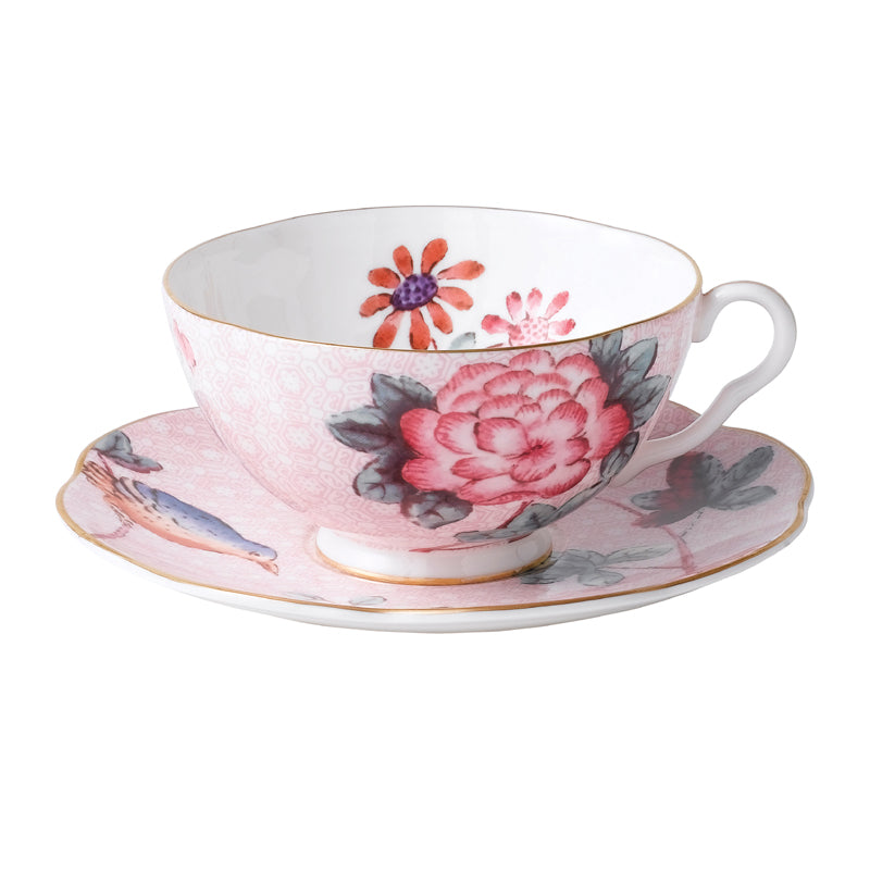 Wedgwood Cuckoo Pink Teacup & Saucer Set