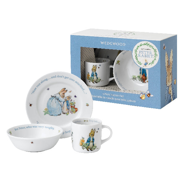 Wedgwood Peter Rabbit 3 piece Nursery Set