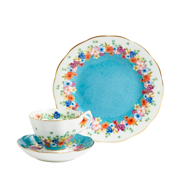 Royal Albert 100 Years Teacup/Saucer/Plate Set 1940 Florence