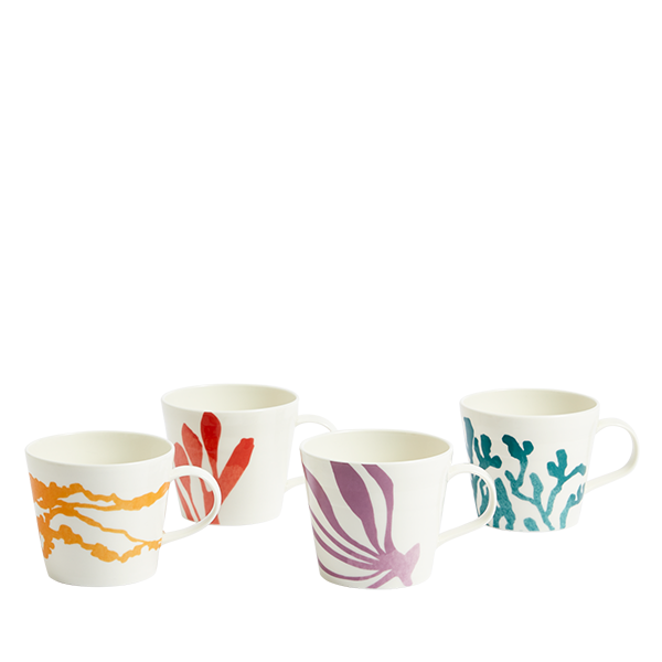 Royal Doulton 1815 Bright Mug 400ml Mixed Pattern Set of 4
