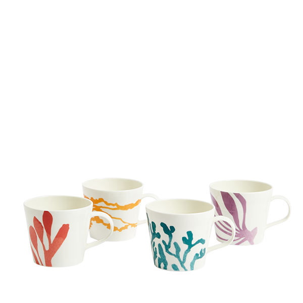 Royal Doulton 1815 Bright Mug 400ml Mixed Pattern Set of 4