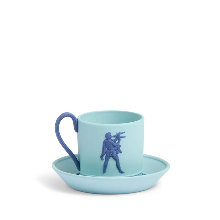 Wedgwood Bacchus Flaxman Teacup and Saucer Turquoise