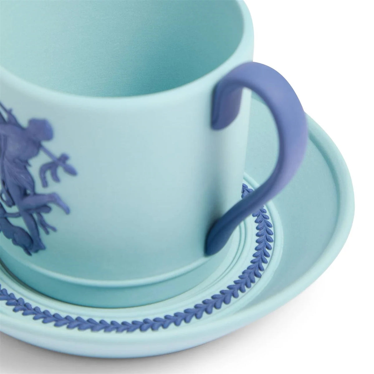 Wedgwood Bacchus Flaxman Teacup and Saucer Turquoise