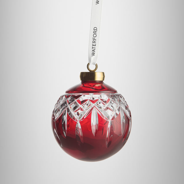 Waterford Lismore Bauble Red Ornament