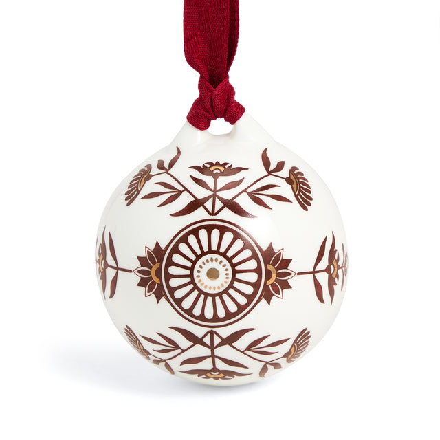 Wedgwood Festive Red Splendour Ornament Pair