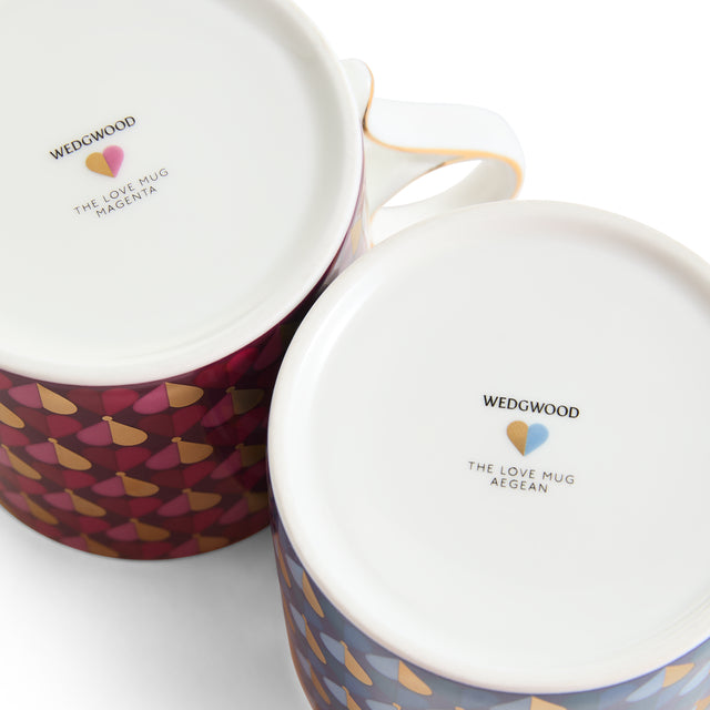 Wedgwood 2026 Love Mug 330ml Magenta/Aegean Set of 2