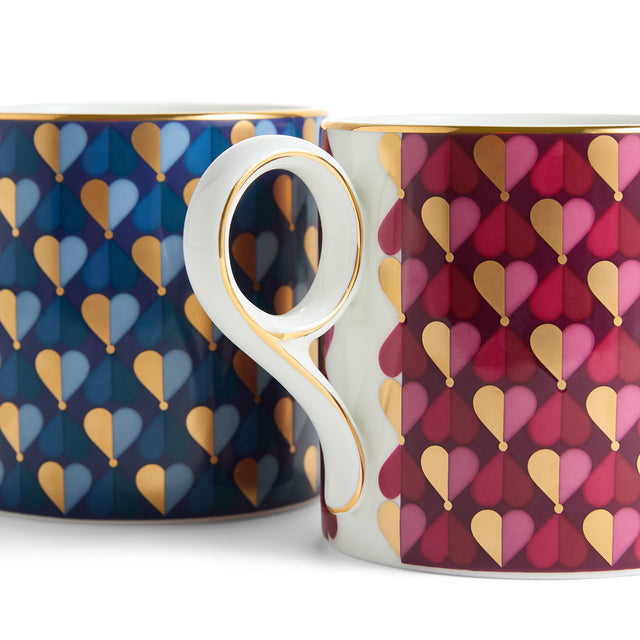 Wedgwood 2026 Love Mug 330ml Magenta/Aegean Set of 2