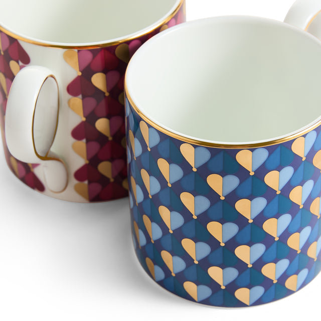 Wedgwood 2026 Love Mug 330ml Magenta/Aegean Set of 2
