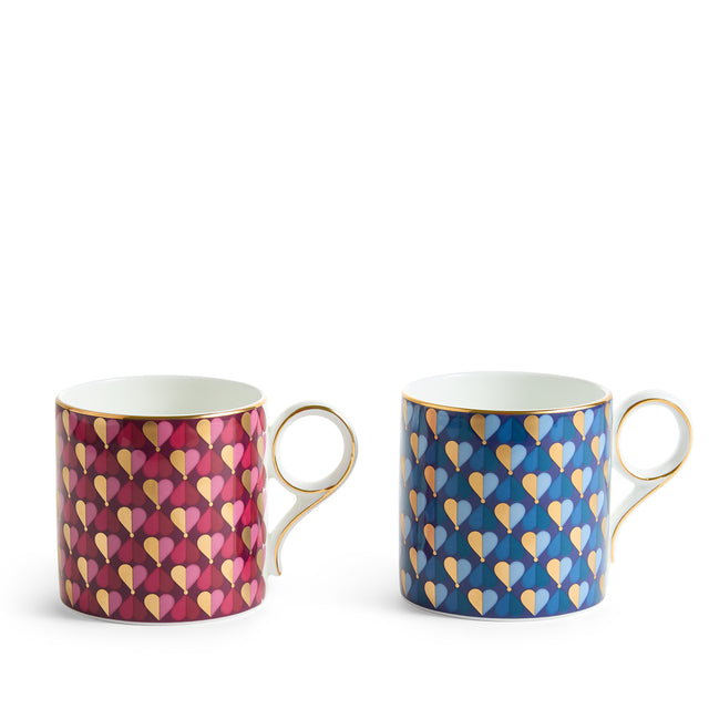 Wedgwood 2026 Love Mug 330ml Magenta/Aegean Set of 2