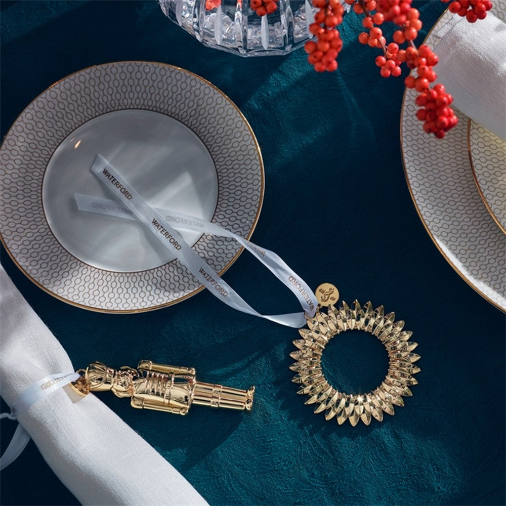 Waterford Nutcracker Gold Metal Ornament