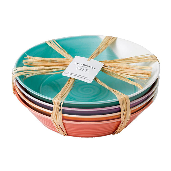 Royal Doulton 1815 Pasta Bowls set of 4 Brights 22cm