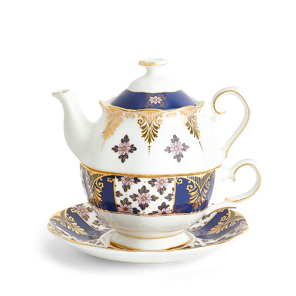 Royal Albert 100 Years Tea For One Tea for One Regency Blue 1900