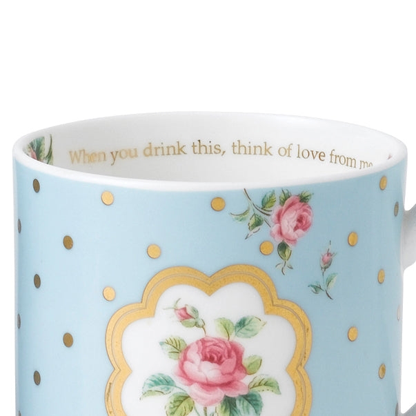 Royal Albert Polka Blue Mug in Tin