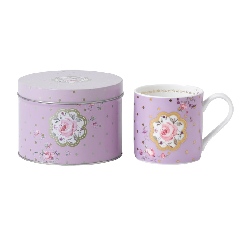 Royal Albert Rose Confetti Mug in Tin