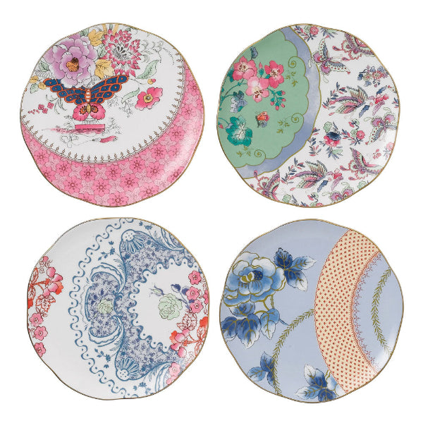 Wedgwood Butterfly Bloom Teaware Set Of 4 Plates 20cm
