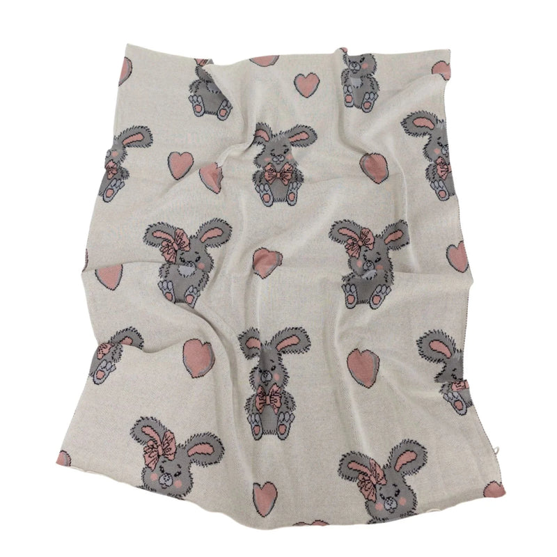 Dilusso Living Snowball Bunny Baby Blanket