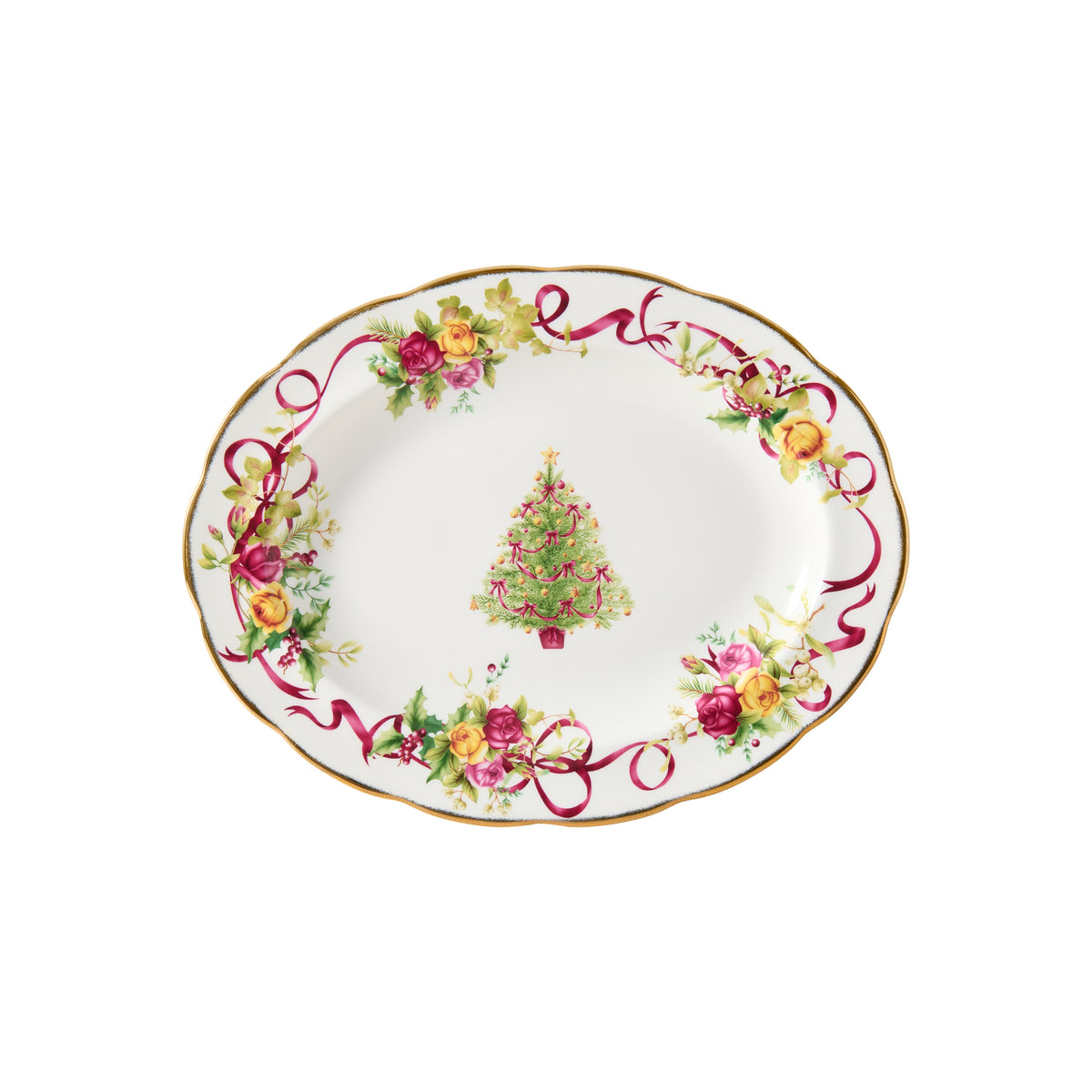 Royal Albert Christmas Tree Oval Platter