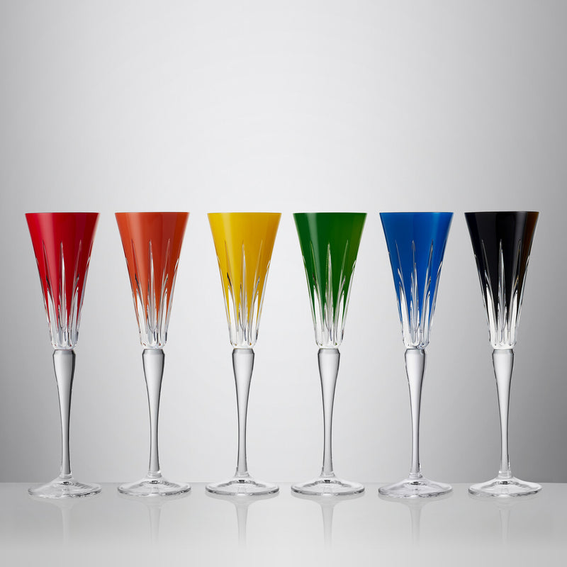 Waterford New Year Firework Flutes Set of 6 Mixed