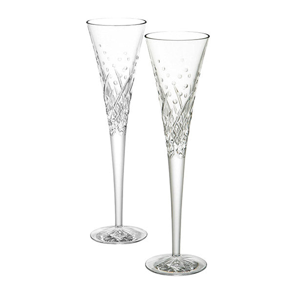 Waterford Crystal Celebration Flutes Happy Flute Pair