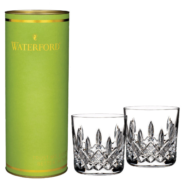 Waterford Crystal Giftology Lismore Double Old Fashioned Tumbler Pair
