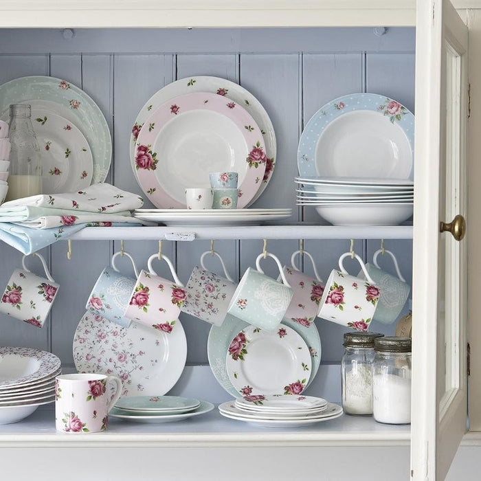 Royal Albert Tea Party Set of 2 Casual Mugs Polka Rose & Polka Blue