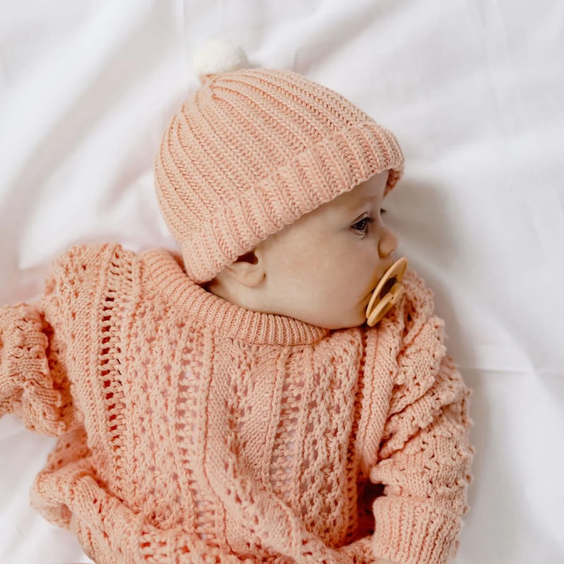 Dilusso Living Jasper Pink Baby Bonnet