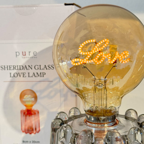 Pretty Glass Led Lamp Love Globe