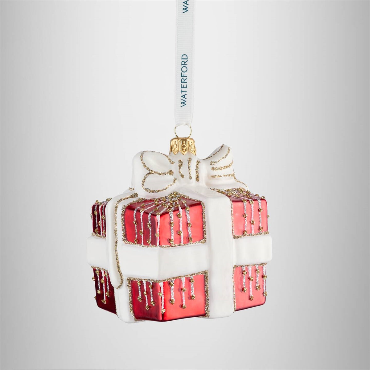 Waterford Holiday Heirlooms Red Present Ornament