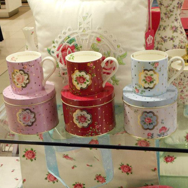 Royal Albert Rose Confetti Mug in Tin