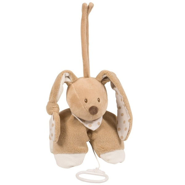 Nattou Cappuccino Musical Pull-String Rabbit