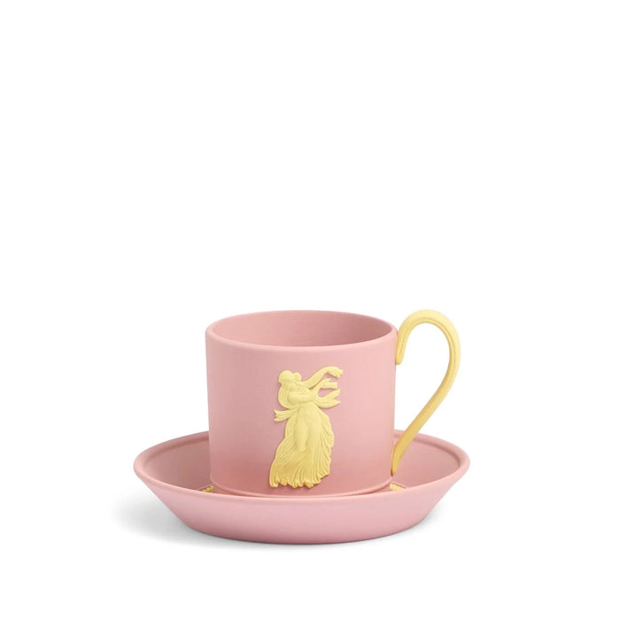 Wedgwood Bacchus Flaxman Teacup and Saucer Pink