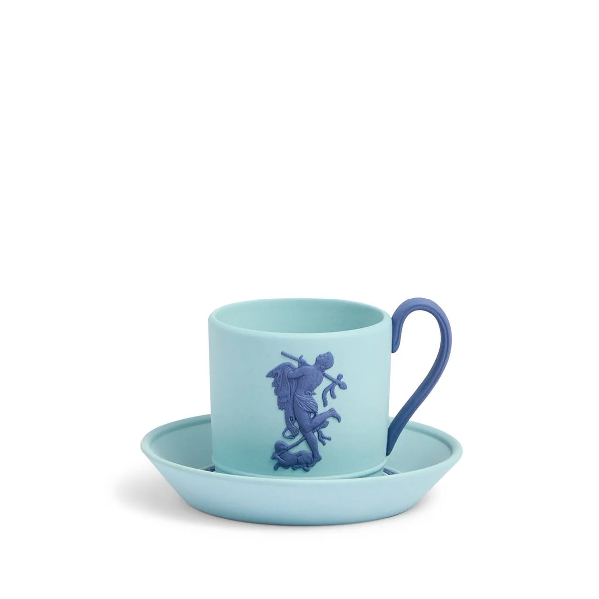 Wedgwood Bacchus Flaxman Teacup and Saucer Turquoise