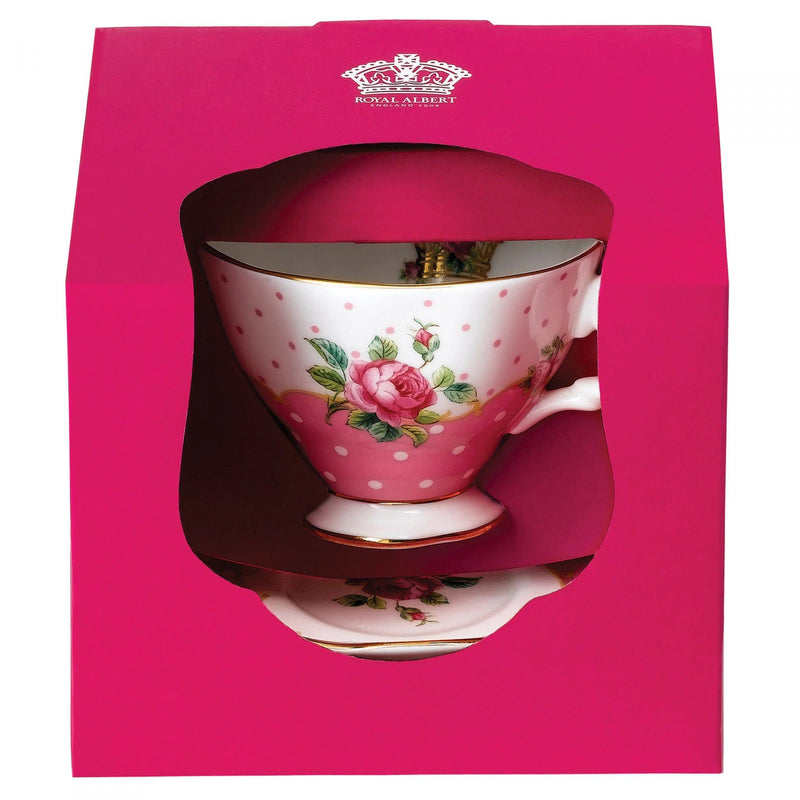 Royal Albert Cheeky Pink Teacup & Saucer Set