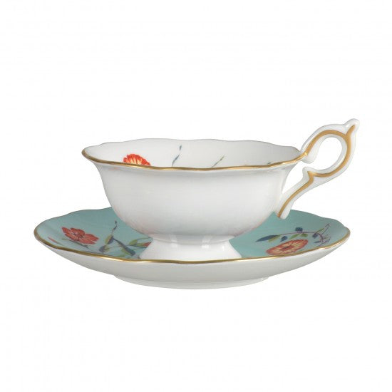 Wedgwood Harlequin Collection Turquoise Crocus Teacup & Saucer