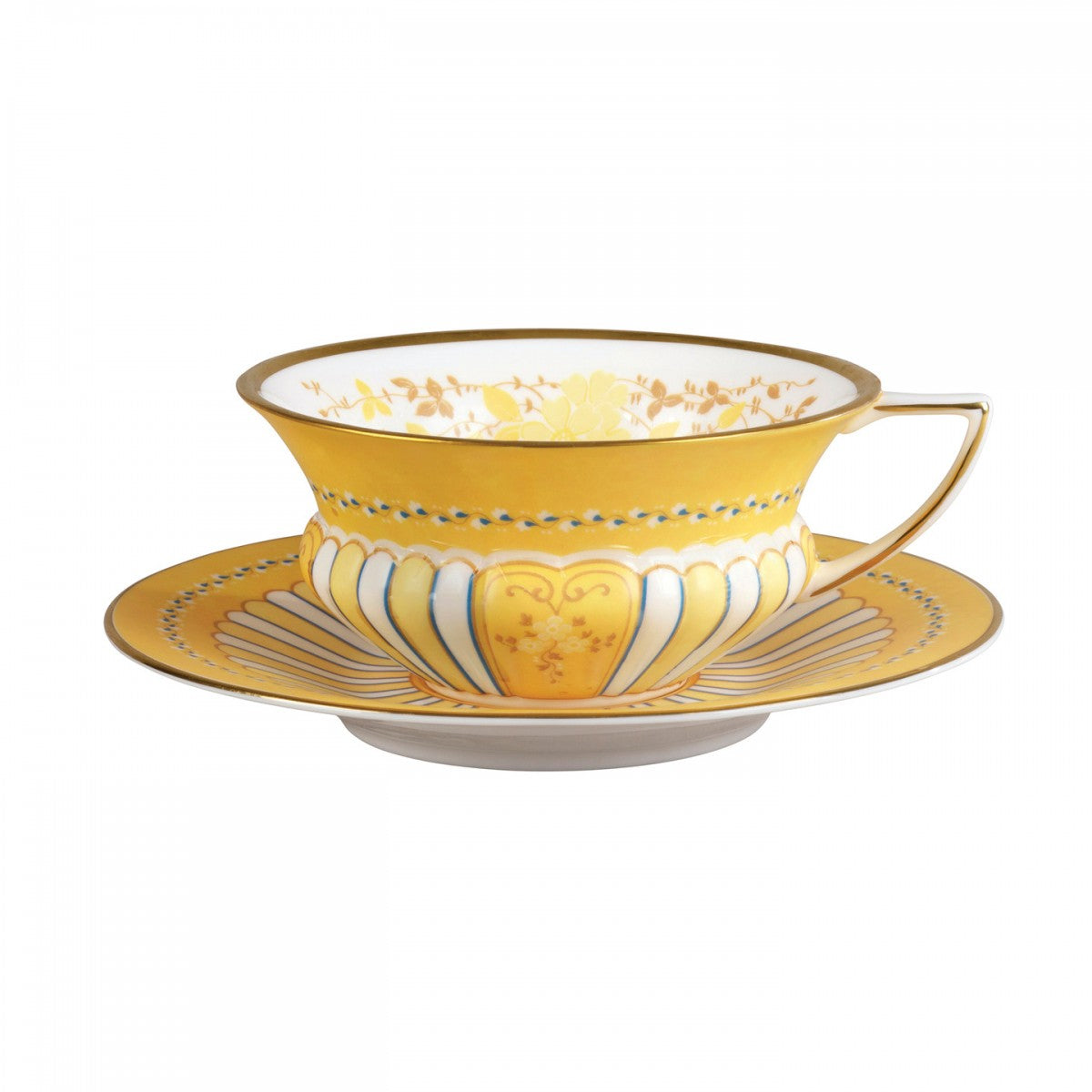 Wedgwood Harlequin Collection Yellow Ribbons Teacup & Saucer